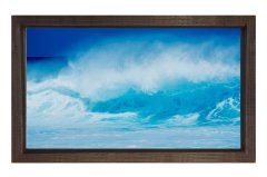 Dalgalar Yağlıboya Tablosu Kahverengi Ahşap Çerçeve - 50x70
