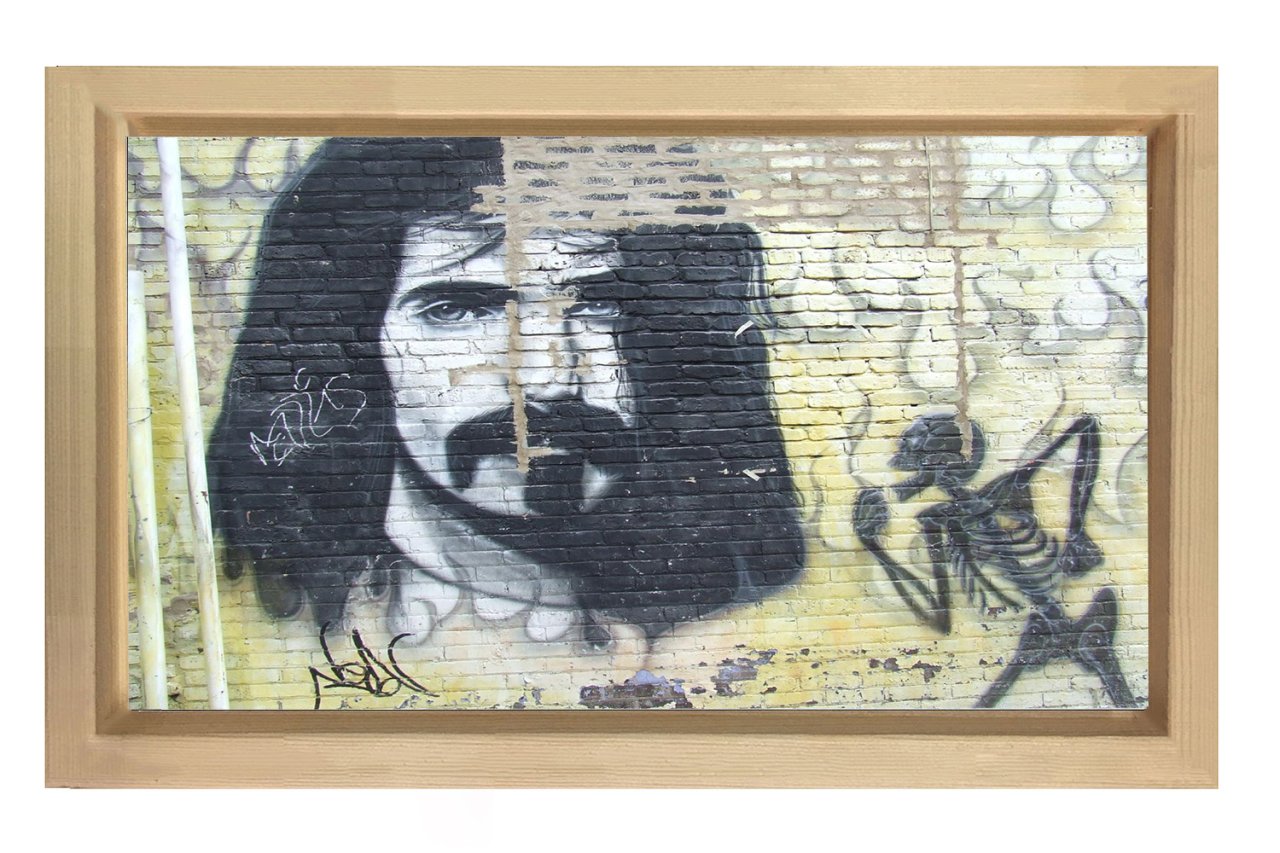 Duvar Çizimi Tablosu Naturel Ahşap - 70x100