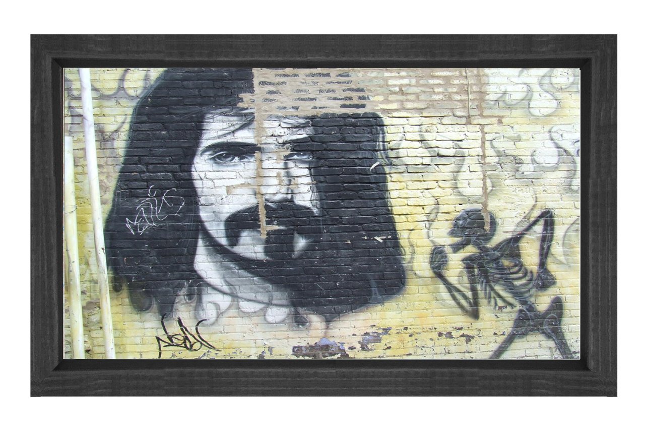 Duvar Çizimi Tablosu Siyah Ahşap - 100x150