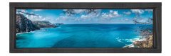 Deniz ve Manzara Tablosu Siyah Ahşap Çerçeve - 180x60