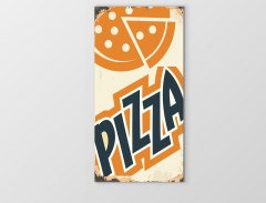 Vintage Pizza Restorant Afiş Tablosu Çerçevesiz - 50x70