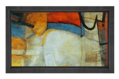 Soyut Reprodüksiyon Tablosu Siyah Ahşap - 100x200
