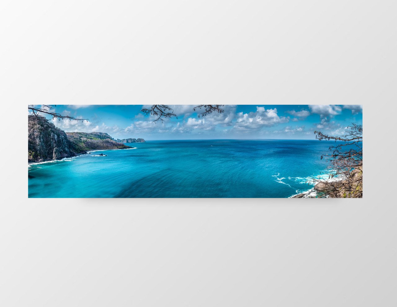 Deniz ve Manzara Tablosu Çerçevesiz - 180x60