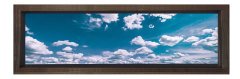 Bulutlar Tablosu Kahverengi Ahşap Çerçeve - 120x40