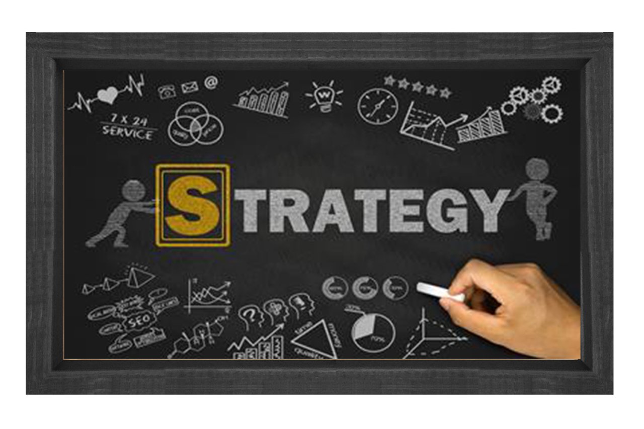 Strateji Tablosu Siyah Ahşap Çerçeve - 50x70