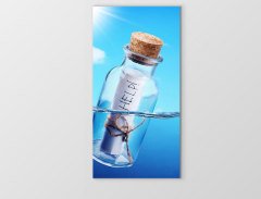 Help Şişesi Tablosu Çerçevesiz - 45x30
