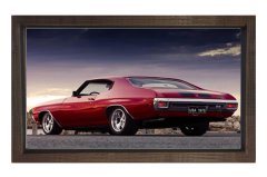 Chevy Chevelle ss 1970 Tablosu Kahverengi Ahşap - 45x30