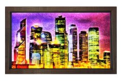Metropol  Tablosu Kahverengi Ahşap Çerçeve - 45x30