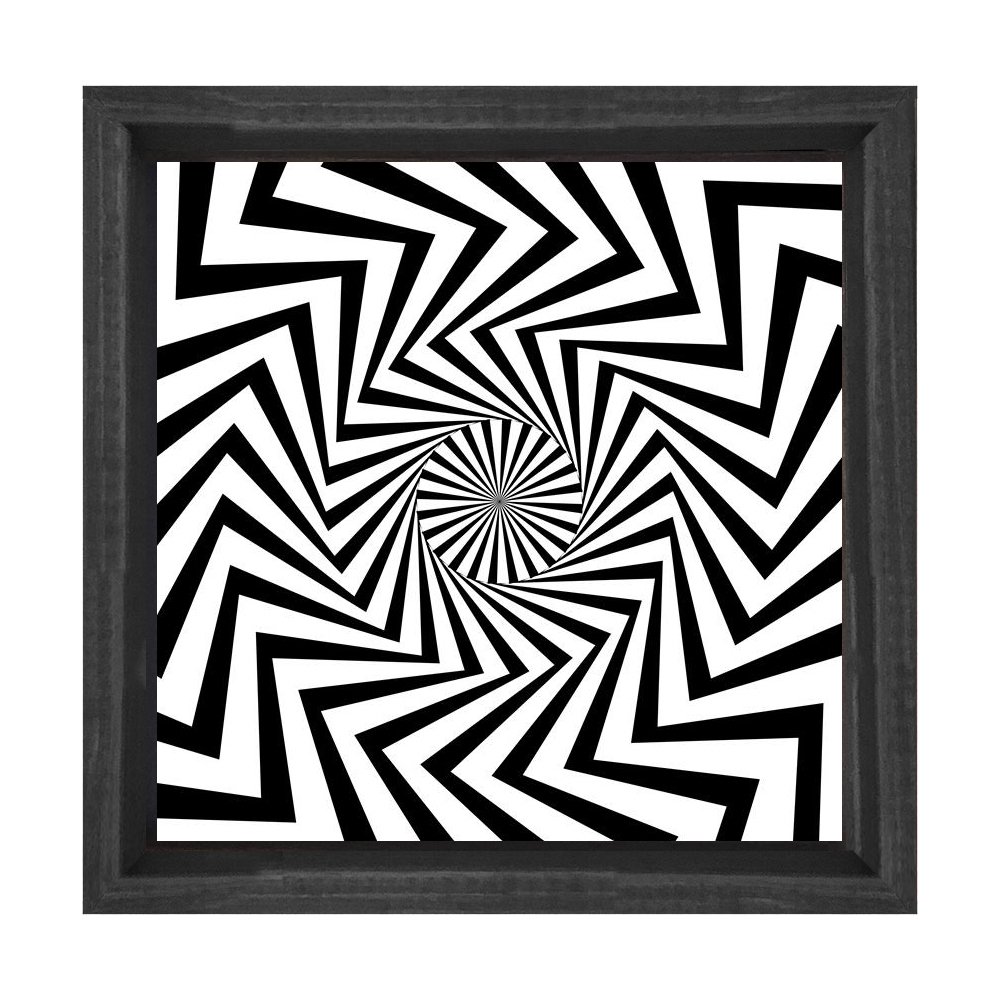 İlizyon Tablosu Siyah Ahşap Çerçeve - 50x50