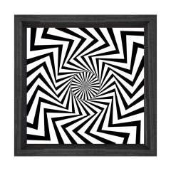 İlizyon Tablosu Siyah Ahşap Çerçeve - 50x50