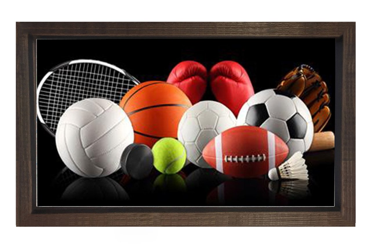 Spor Araçları Tablosu Kahverengi Ahşap - 100x150