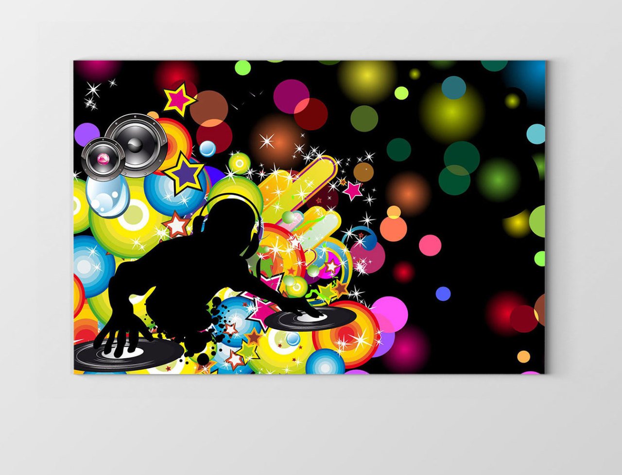 Dj Müzik Eğlence Tablosu Çerçevesiz - 45x30