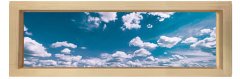 Bulutlar Tablosu Naturel Ahşap Çerçeve - 180x60
