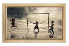 Çoçuk Oyunu Tablosu Naturel Ahşap Çerçeve - 40x60