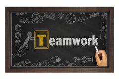 Team Work =Takım Çalışması Tablosu Kahverengi Ahşap Çerçeve - 70x100