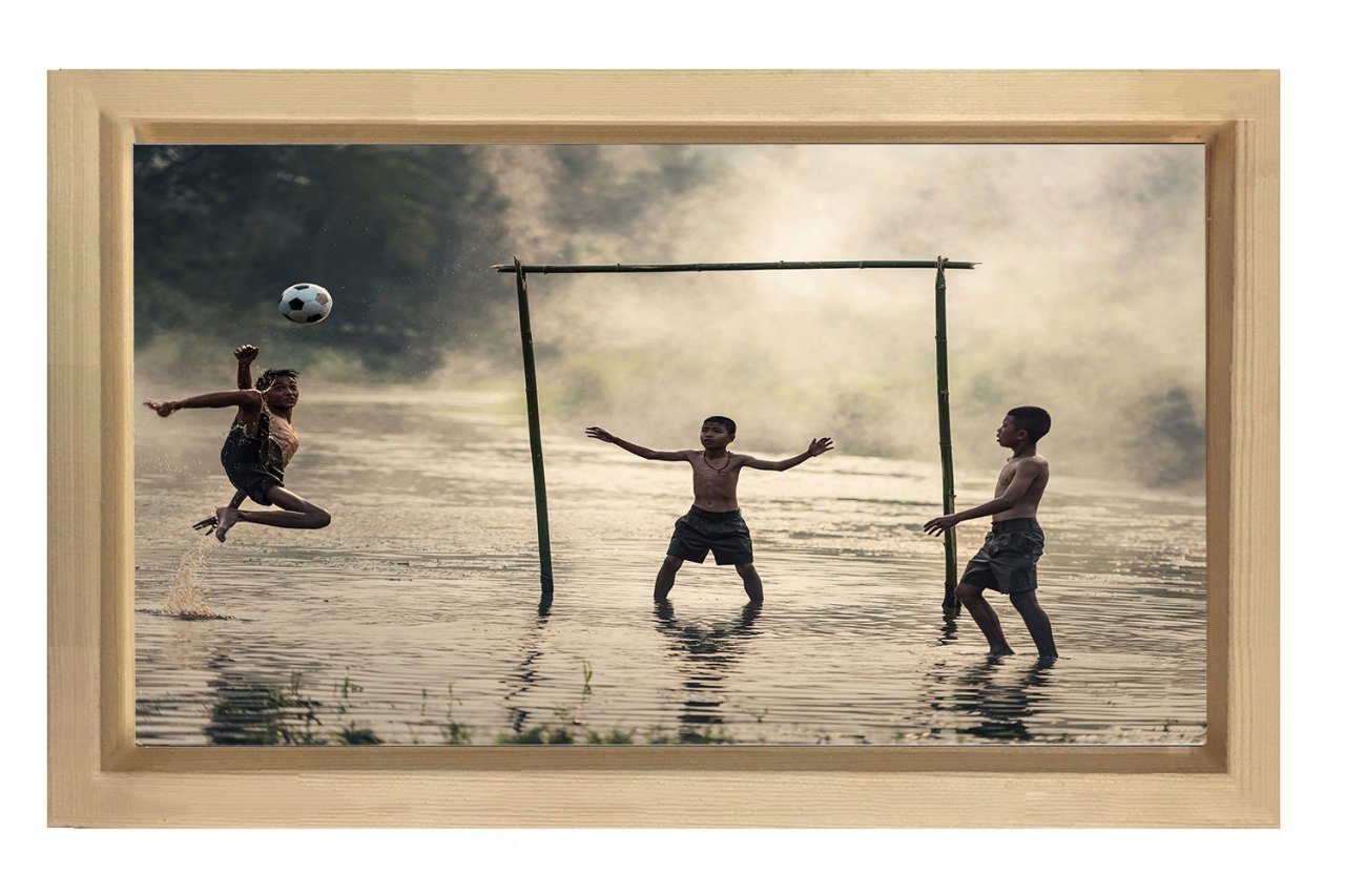 Çoçuk Oyunu Tablosu Naturel Ahşap Çerçeve - 50x70