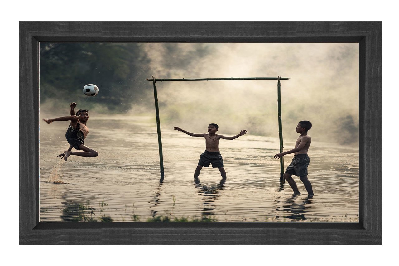 Çoçuk Oyunu Tablosu Siyah Ahşap Çerçeve - 40x60