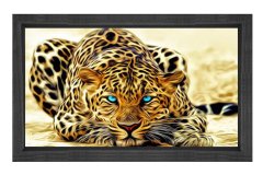 Kaplan Tablosu Siyah Ahşap Çerçeve - 100x150