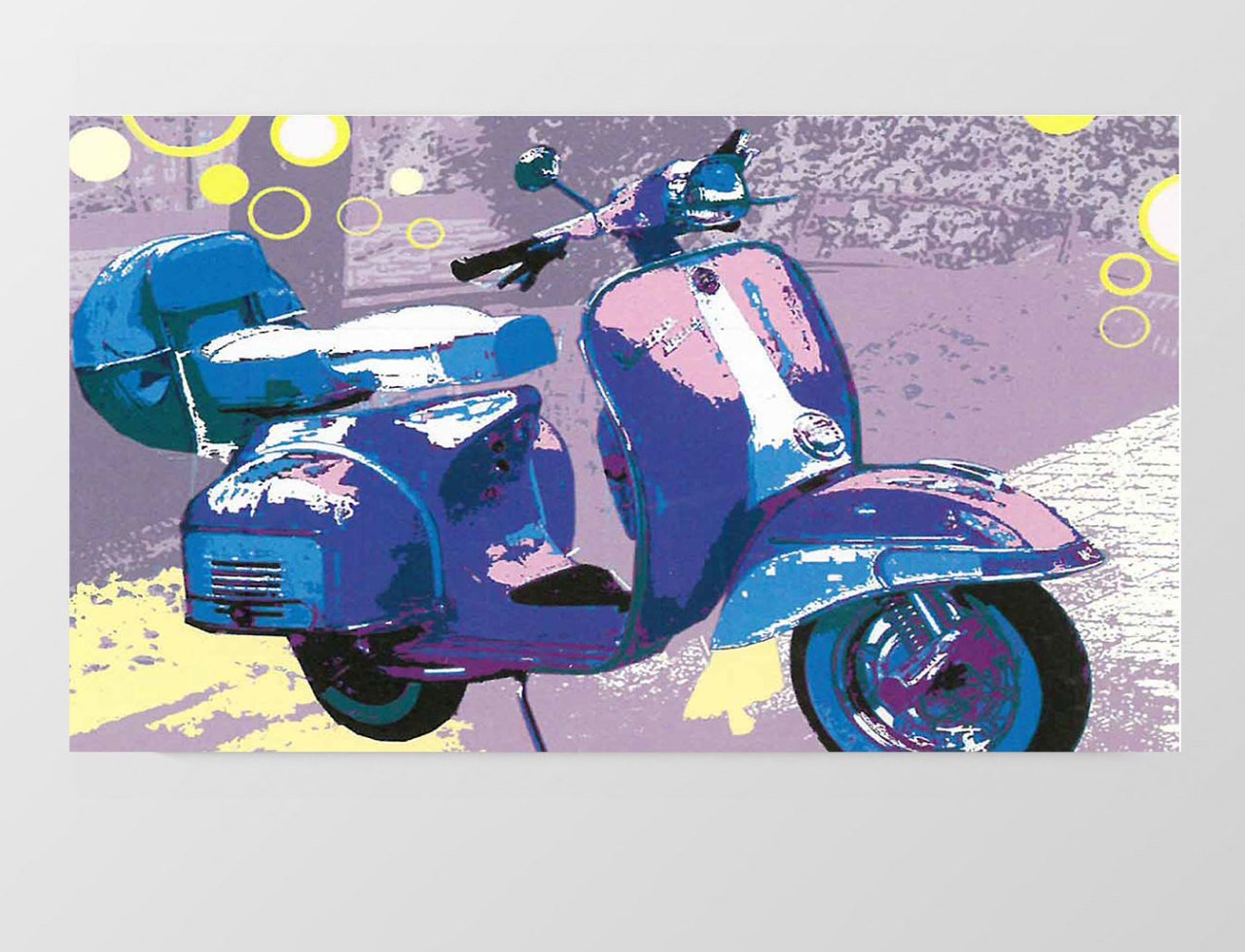 Motor Pop Art Tablosu Çerçevesiz - 100x150