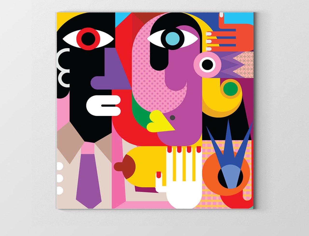 Soyut Reprodüksiyon Tablosu Çerçevesiz - 40x40