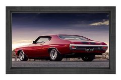 Chevy Chevelle ss 1970 Tablosu Siyah Ahşap - 50x70