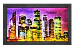 Metropol  Tablosu Siyah Ahşap Çerçeve - 45x30