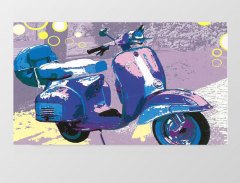 Motor Pop Art Tablosu Çerçevesiz - 45x30