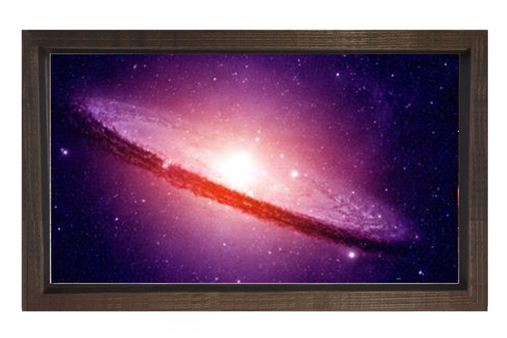 Evren ve Uzay Tablosu Kahverengi Ahşap Çerçeve - 100x200