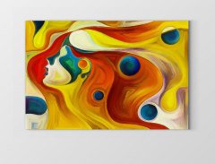 Soyut Reprodüksiyon Tablosu Çerçevesiz - 50x70