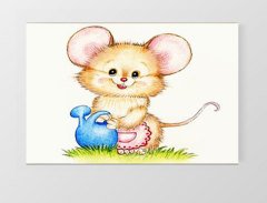 Sevimli  Mini Mouse  Tablosu Çerçevesiz - 40x60