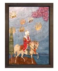 Fatih Minyatür Tablosu Kahverengi Ahşap - 100x150