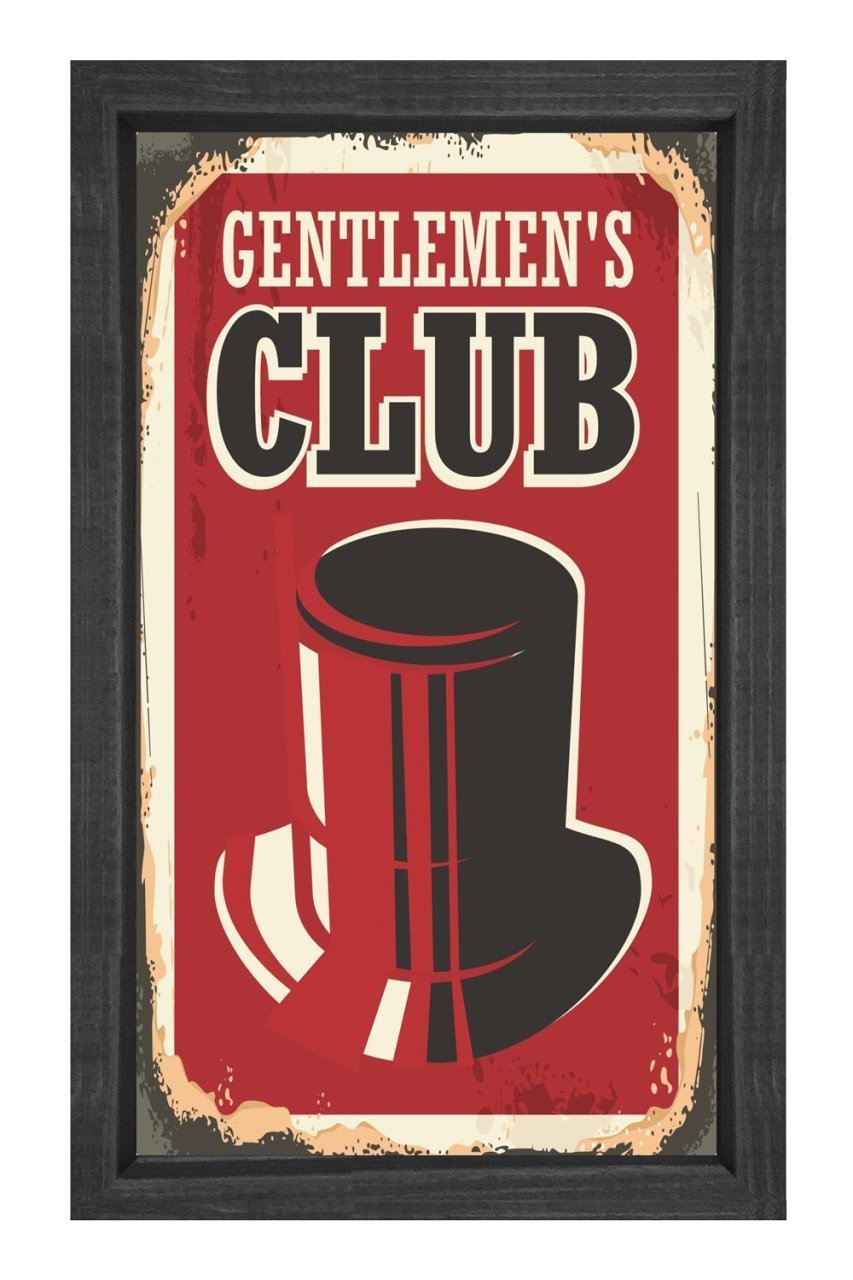 Vintage Centirmen Afiş Tablosu Siyah Ahşap - 45x30
