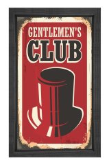 Vintage Centirmen Afiş Tablosu Siyah Ahşap - 45x30
