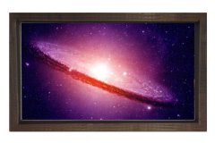 Evren ve Uzay Tablosu Kahverengi Ahşap Çerçeve - 50x70