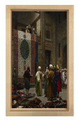 Halı Tüccarı Tablosu Naturel Ahşap Çerçeve - 70x100