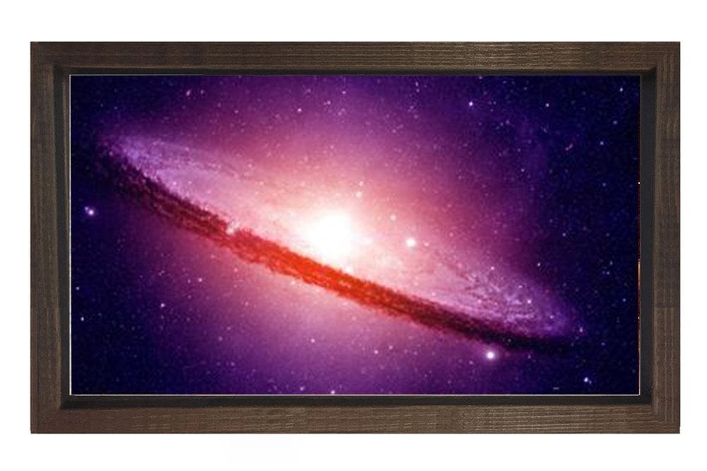 Evren ve Uzay Tablosu Kahverengi Ahşap Çerçeve - 70x100