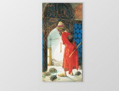 Kaplumbağa Terbiyecisi Tablosu Çerçevesiz - 50x90