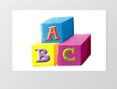 ABC Küp Tablosu Çerçevesiz - 100x200