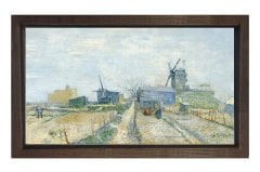 Vincent Van Gogh Tablosu Kahverengi Ahşap Çerçeve - 50x70