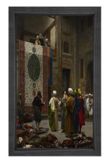 Halı Tüccarı Tablosu Siyah Ahşap Çerçeve - 40x60