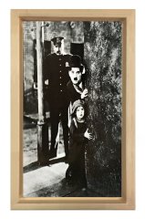 Charlie Chaplin Tablosu Naturel Ahşap Çerçeve - 50x70