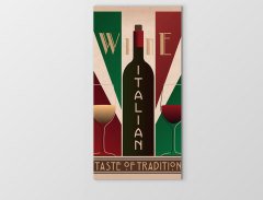 Wine Şarap Vıntage Afiş Tablosu Çerçevesiz - 100x200