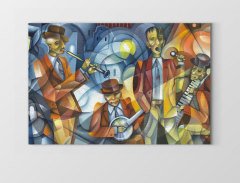 Müzisyenler Tablosu Çerçevesiz - 50x90
