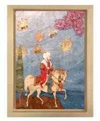 Fatih Minyatür Tablosu Naturel Ahşap - 45x30