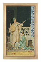 Osman Hamdi Bey Tablosu Naturel Ahşap Çerçeve - 40x60