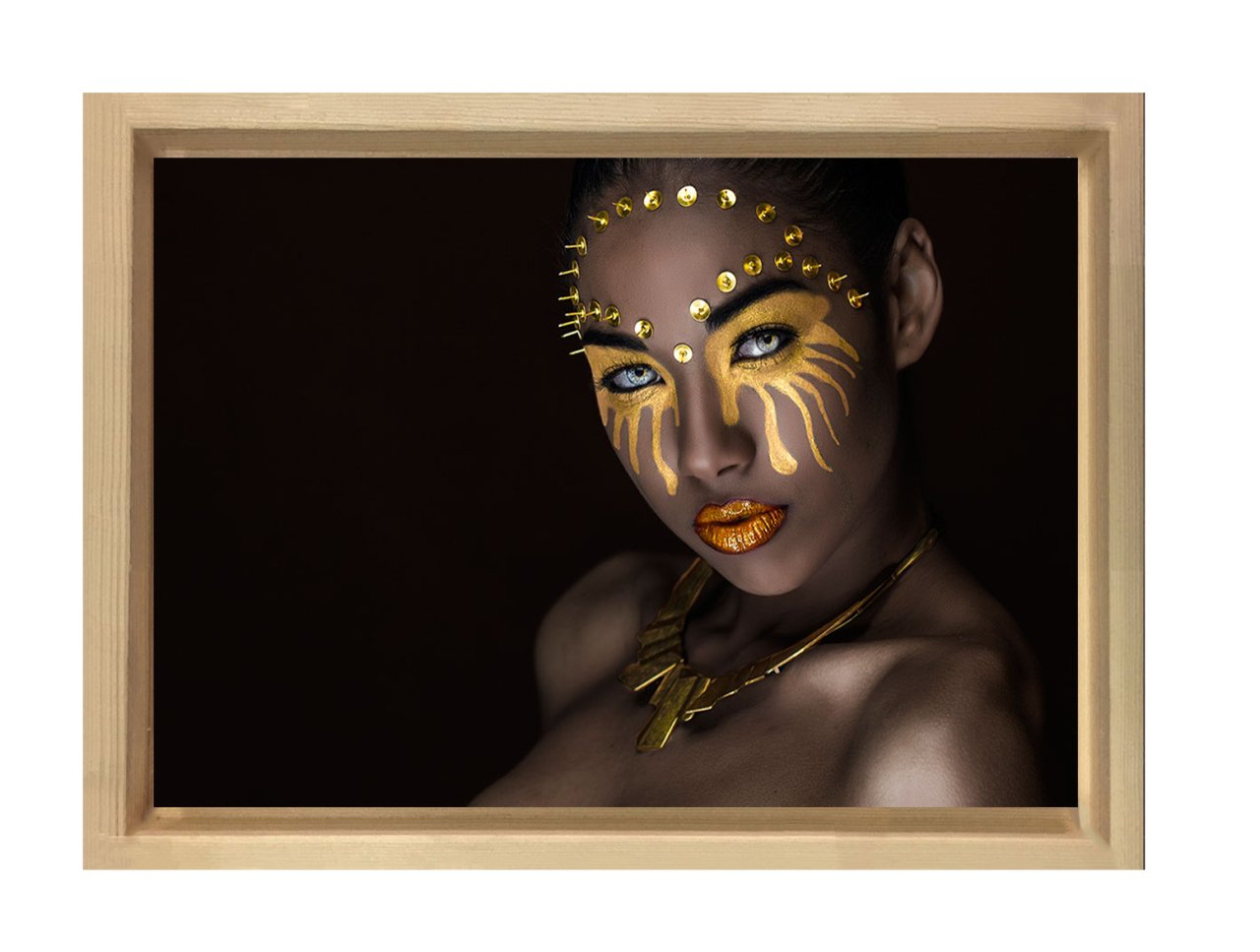 Sİyah Beyaz Kırmızı Gül Tablosu Naturel Ahşap Çerçeve - 100x200