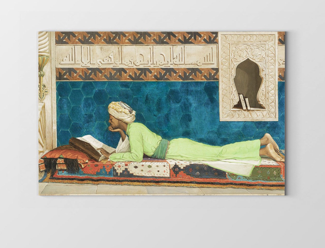 Okuyan Genç Emir  Tablosu Çerçevesiz - 50x70