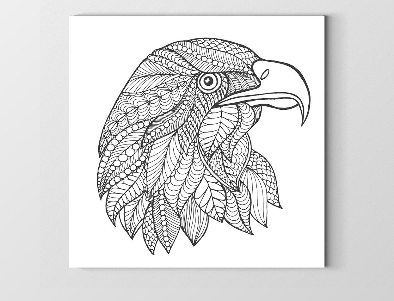 Mandala Kartal Tablosu Çerçevesiz - 40x40