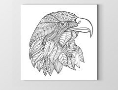 Mandala Kartal Tablosu Çerçevesiz - 40x40