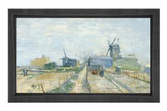Vincent Van Gogh Tablosu Siyah Ahşap Çerçeve - 100x150